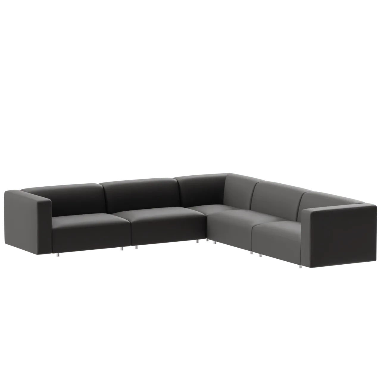 black modular sofa 3d model
