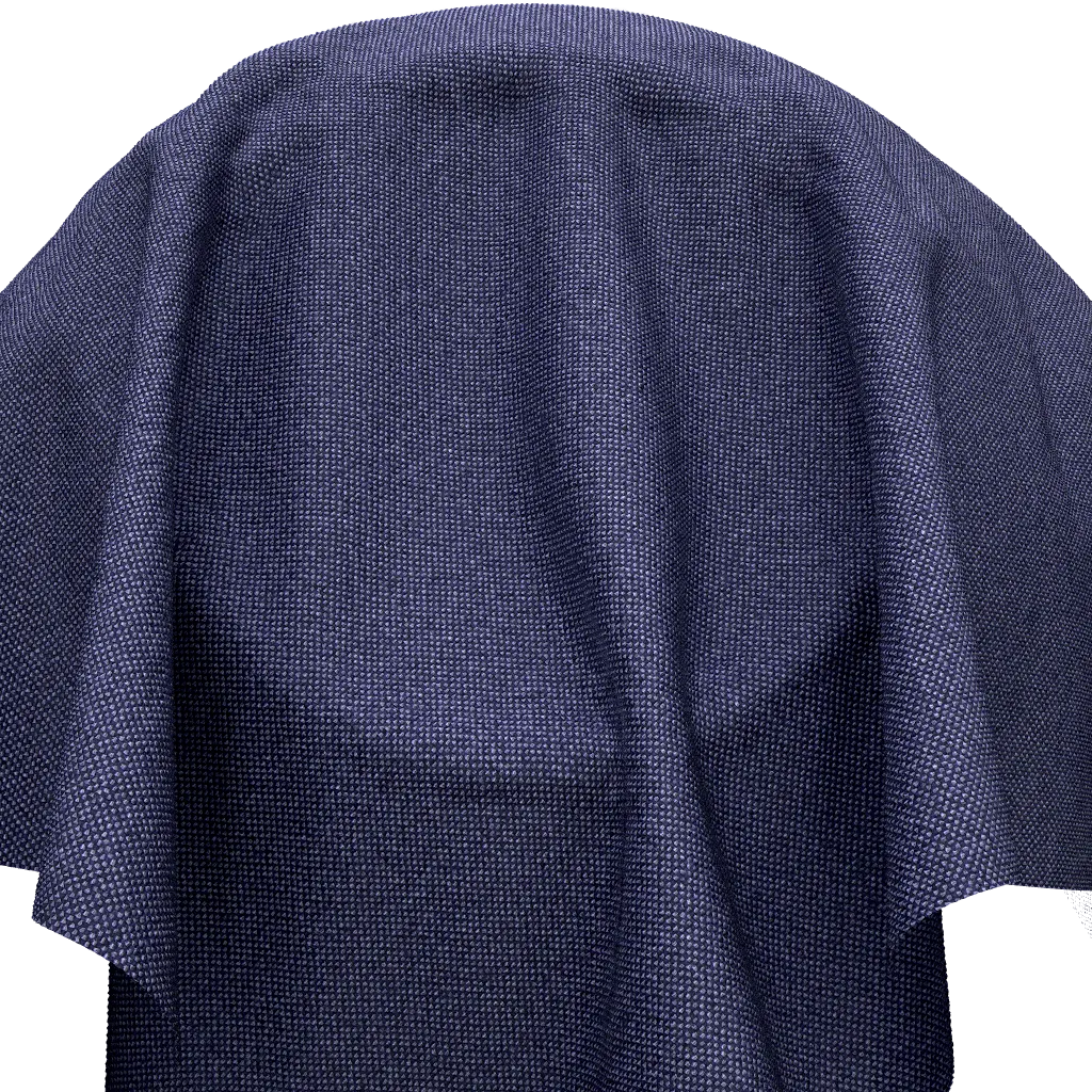 Quilted Blue Fabric PBR Texture